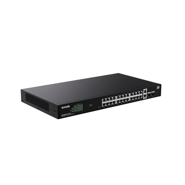 Коммутатор Tenda TEG2228P-24-410W (26xGE LAN, 2xGE SFP, 24xPoE, Cloud Managed, стальной корпус)