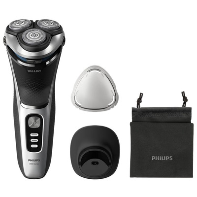 Бритва електр. Philips Series 3000,  бритв.головок-3, Li-Ion, сух.+волог., тример,індикатор заряду, чохол, сірий