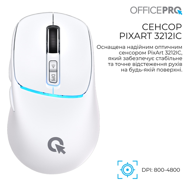 Мышь беспроводная OfficePro M468W White