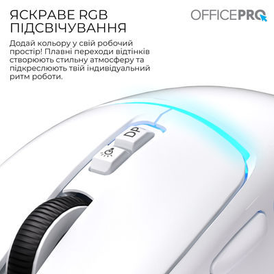 Мышь беспроводная OfficePro M468W White