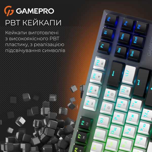 Клавиатура беспроводная GamePro Genesis Joker Pro MK124G Pro Gray