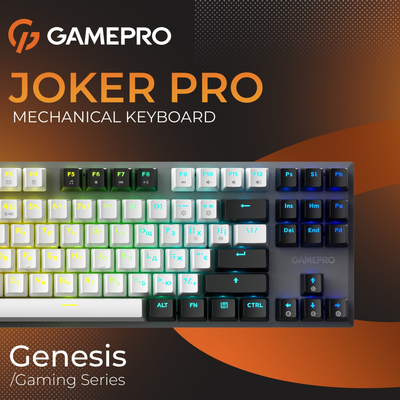 Клавиатура беспроводная GamePro Genesis Joker Pro MK124G Pro Gray