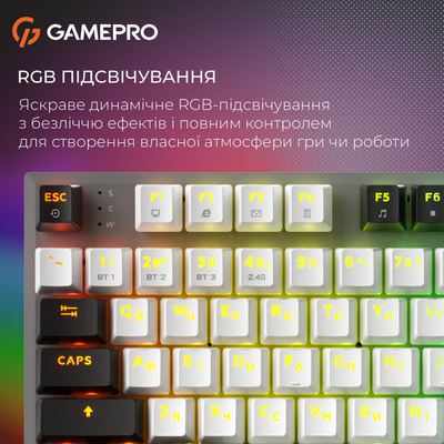 Клавиатура беспроводная GamePro Genesis Joker Pro MK124G Pro Gray