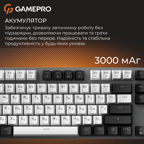 Клавиатура беспроводная GamePro Genesis Joker Pro MK124G Pro Gray