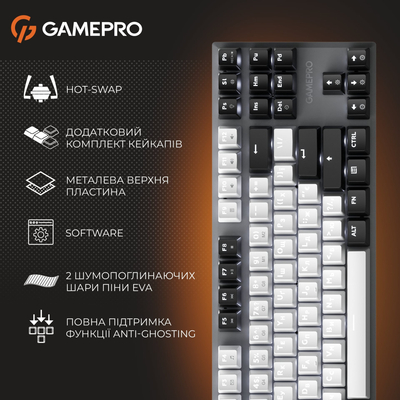 Клавиатура GamePro Genesis Joker MK124G Outemu Red Swithes USB Gray