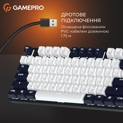 Клавиатура GamePro Genesis Metallic MK110B Outemu Red Swithes USB Black
