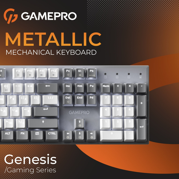 Клавиатура GamePro Genesis Metallic MK144G Outemu Red Swithes USB Gray