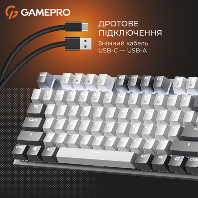 Клавиатура GamePro Genesis Metallic MK144G Outemu Red Swithes USB Gray