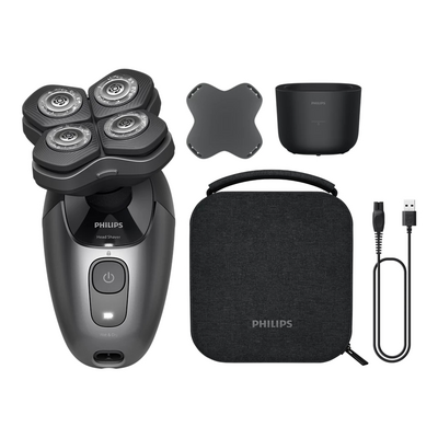 Бритва електр. для голови  Philips роторна Pro Series 7000,  бритв.головок-4, Li-Ion, сух.+волог., кейс для збреріг., чорний