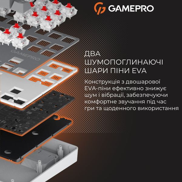 Клавиатура GamePro Genesis Metallic MK110G Outemu Red Swithes USB Gray