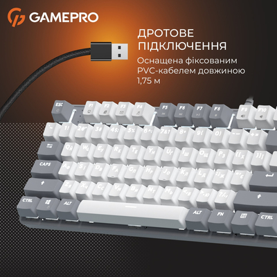 Клавиатура GamePro Genesis Metallic MK110G Outemu Red Swithes USB Gray