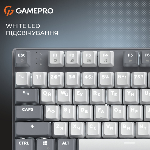 Клавиатура GamePro Genesis Metallic MK110G Outemu Red Swithes USB Gray