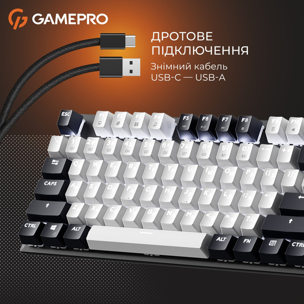 Клавиатура GamePro Genesis Metallic MK144B Outemu Red Swithes USB Black