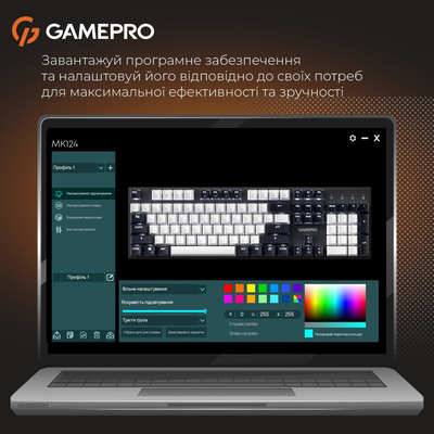 Клавиатура GamePro Genesis Metallic MK144B Outemu Red Swithes USB Black
