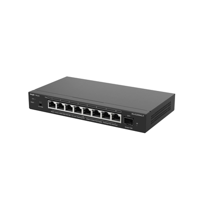 Коммутатор Ruijie Reyee RG-ES209MG-P (8x2,5GE PoE+, 1xSFP+ Uplink, CCTV, Cloud Managed, L2, max PoE 130W, настольный, бесшумный, металл)