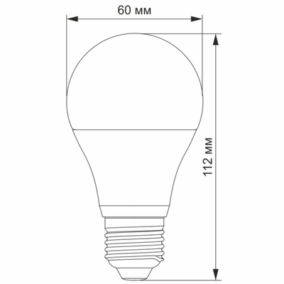 LED лампа VIDEX A60e 8W E27 3000K 220V, VL-A60e-08273