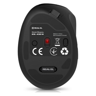 Мышь беспроводная REAL-EL RM-490W Black