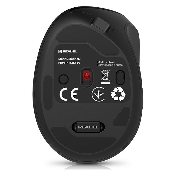 Мышь беспроводная REAL-EL RM-490W Black