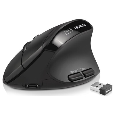 Мышь беспроводная REAL-EL RM-490W Black