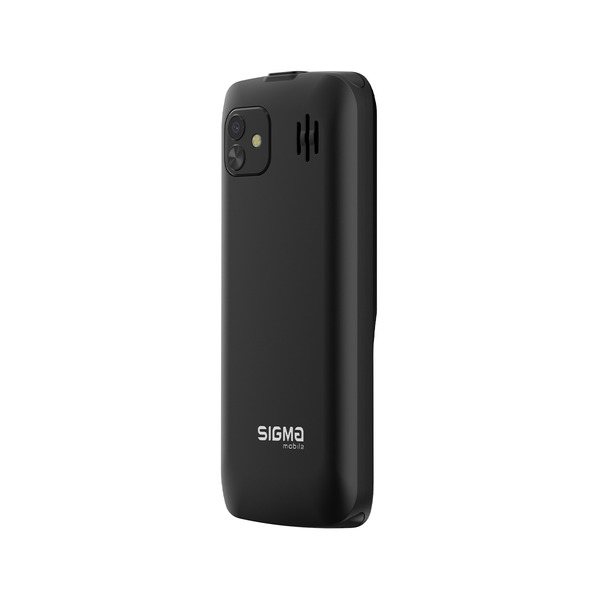 Мобильный телефон Sigma mobile X-style 242 Lucky Black; 2.4" (320х240) TN / кнопочный моноблок/ Spreadtrum SC6531E / microSD до 32 ГБ / камера 0.3 Мп / 2G (GSM) / Bluetooth / 125х55х15 мм, 104 г / 2500 мАч / черный