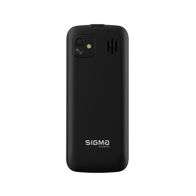 Мобильный телефон Sigma mobile X-style 242 Lucky Black; 2.4" (320х240) TN / кнопочный моноблок/ Spreadtrum SC6531E / microSD до 32 ГБ / камера 0.3 Мп / 2G (GSM) / Bluetooth / 125х55х15 мм, 104 г / 2500 мАч / черный