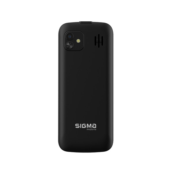 Мобильный телефон Sigma mobile X-style 242 Lucky Black; 2.4" (320х240) TN / кнопочный моноблок/ Spreadtrum SC6531E / microSD до 32 ГБ / камера 0.3 Мп / 2G (GSM) / Bluetooth / 125х55х15 мм, 104 г / 2500 мАч / черный