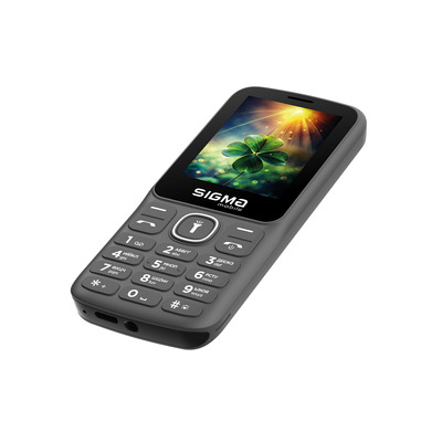 Мобильный телефон Sigma mobile X-style 242 Lucky Grey; 2.4" (320х240) TN / кнопочный моноблок/ Spreadtrum SC6531E / microSD до 32 ГБ / камера 0.3 Мп / 2G (GSM) / Bluetooth / 125х55х15 мм, 104 г / 2500 мАч / серый
