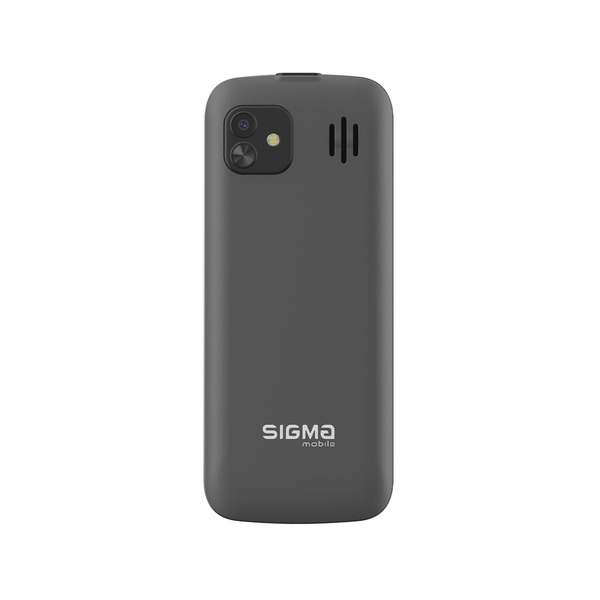 Мобильный телефон Sigma mobile X-style 242 Lucky Grey; 2.4" (320х240) TN / кнопочный моноблок/ Spreadtrum SC6531E / microSD до 32 ГБ / камера 0.3 Мп / 2G (GSM) / Bluetooth / 125х55х15 мм, 104 г / 2500 мАч / серый
