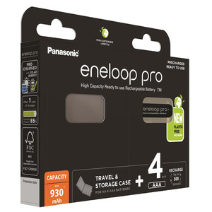 Акумулятор Panasonic Eneloop NI-MH  Pro AAA 930 4 шт, з кейсом для зберігання