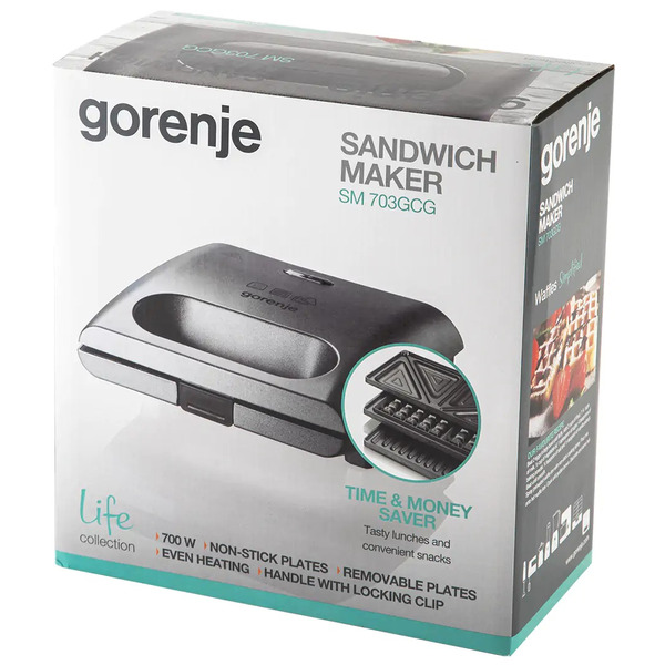 Мультимейкер (Бутербродниця-Вафельниця-Гриль) Gorenje SM703GCG