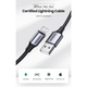 Кабель USB 2.0 AM-Lightning M, 1 м, 2.4A, Чорний, US199 UGREEN