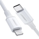 Кабель USB 2.0 Type-C M-Lightning M, 1 м, 3A, Nickel Plating ABS Shell Білий, US171 UGREEN
