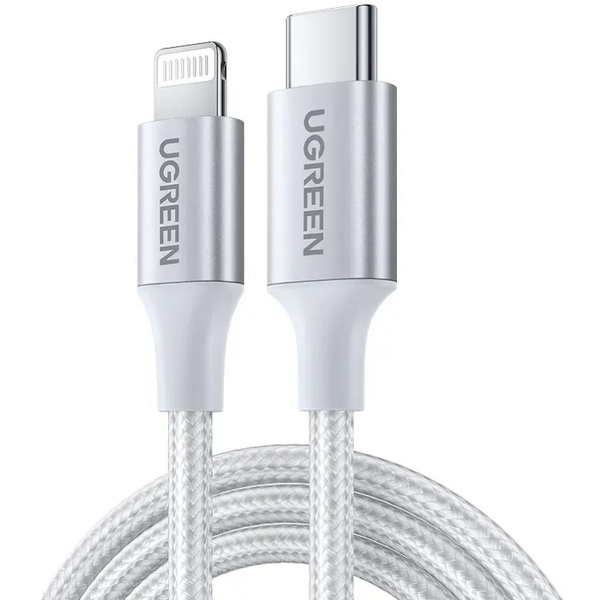 Кабель USB 2.0 Type-C M-Lightning M, 1 м, (20V/3A), (60W) Білий, US304 UGREEN