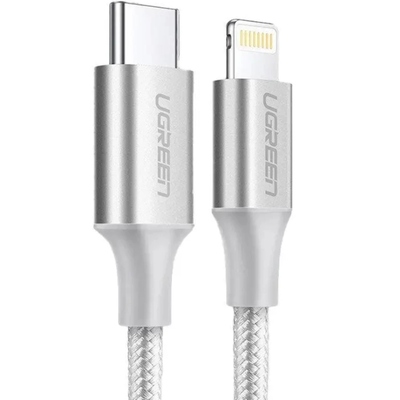 Кабель USB 2.0 Type-C M-Lightning M, 1 м, (20V/3A), (60W) Білий, US304 UGREEN