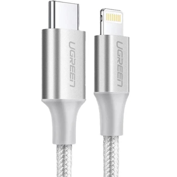 Кабель USB 2.0 Type-C M-Lightning M, 1 м, (20V/3A), (60W) Білий, US304 UGREEN