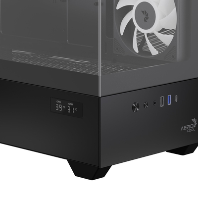 Корпус AeroCool P500D Digi-G-BK-v1 Black (ACCM-PN07033.11)