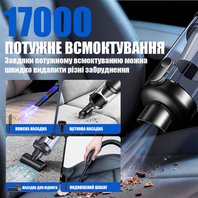 Автомобільний пилосос Aspiring Gale 4 Blow air Wireless and Cord 17000 Pa