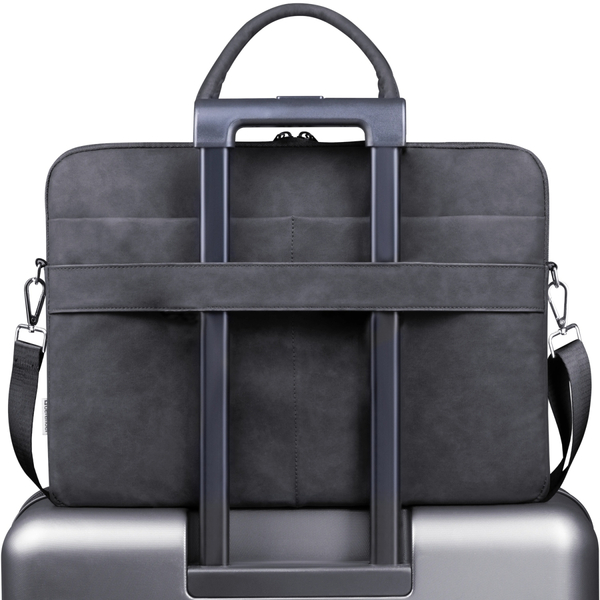 Сумка для ноутбука 15.6'' Defender Trendy з кишенею, шкіра, чорна