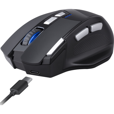 Мишка Defender Knight GM-885, бездротова, ігрова, 8кн., 3200 dpi., 400 mAh, чорна