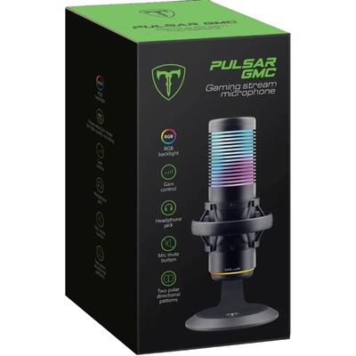 Ігровий стрім мікрофон Defender Pulsar GMC USB, RGB,  2.0 м