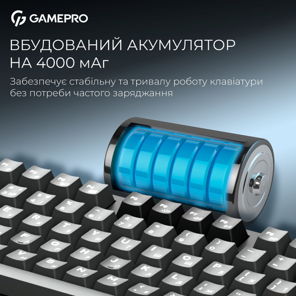 Клавіатура бездротова GamePro Asgard Ragnar Keychron Super Red Switch Black (MK285BK)