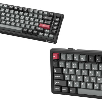 Клавиатура беспроводная GamePro Asgard Yord Keychron Super Red Switch Black (MK266BK)