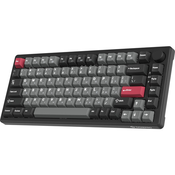 Клавиатура беспроводная GamePro Asgard Yord Keychron Super Red Switch Black (MK266BK)