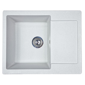 Мийка кухонна Adamant Minimal, штучний камінь, прямокут., з крилом, 615х495х200мм, чаша - 1, врізна, Old stone