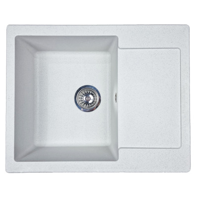 Мийка кухонна Adamant Minimal, штучний камінь, прямокут., з крилом, 615х495х200мм, чаша - 1, врізна, Old stone