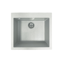 Мийка кухонна Adamant Univer, штучний камінь, квадрат, без крила, 560х500х200мм, чаша - 1, врізна, Old stone