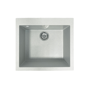 Мийка кухонна Adamant Univer, штучний камінь, квадрат, без крила, 560х500х200мм, чаша - 1, врізна, Old stone
