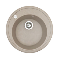 Мийка кухонна Adamant Sun, штучний камінь, кругла, без крила, 510x200мм, чаша - 1, врізна, Avena