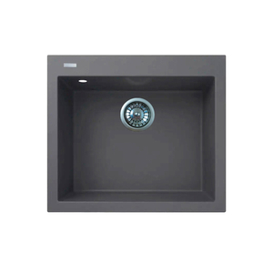 Мийка кухонна Adamant Univer, штучний камінь, квадрат, без крила, 560х500х200мм, чаша - 1, врізна, сірий