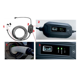 Кабель зарядний DIGITUS EV Single Phase, 230V, 8-16А, 5 m, Schuko to Type 2, з блоком керування та індикуації заряду